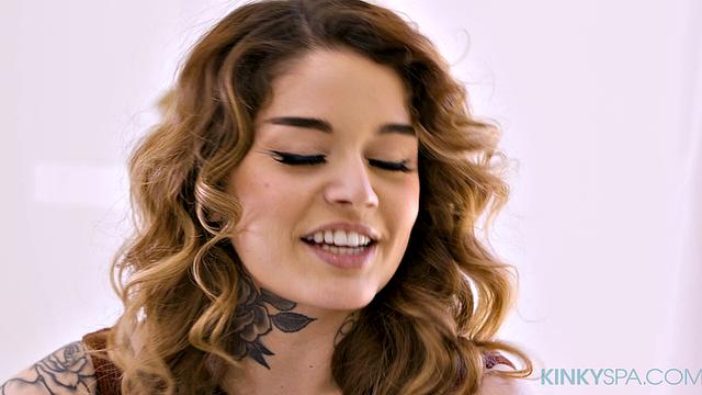 Vanessa Vega gives Braylin Bailey a massage lesson