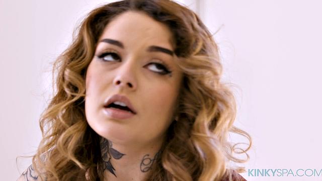 Vanessa Vega gives Braylin Bailey a massage lesson