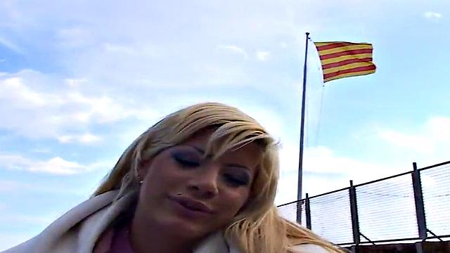 Public dirty MILF smashed by big dick in pussy