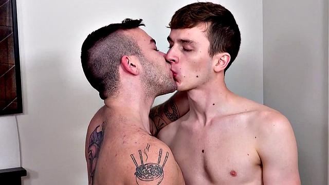 MTF hairy gay gets fucked by twink after sucking cock