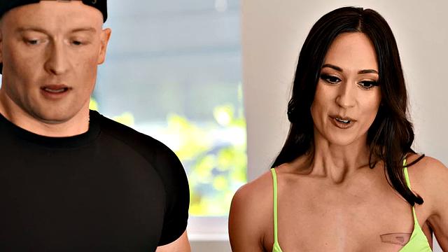 Squirty busty MILF deepthroats and rides hard cock