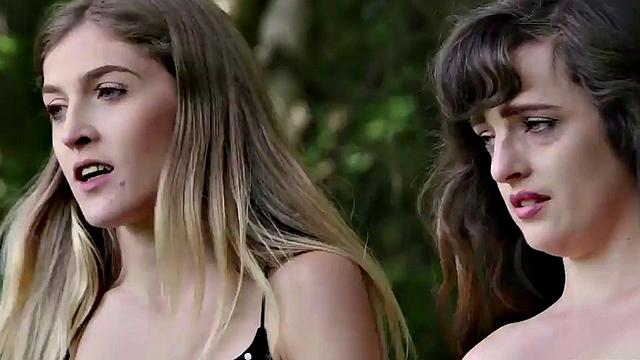 CFNM amateur group BJ by femdom British babes outdoor