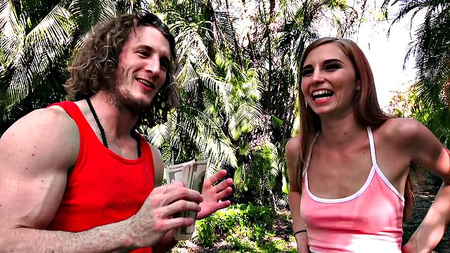 Tiny Redhead Takes Dick at the Park