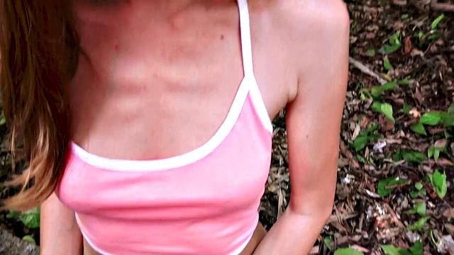 Tiny Redhead Takes Dick at the Park