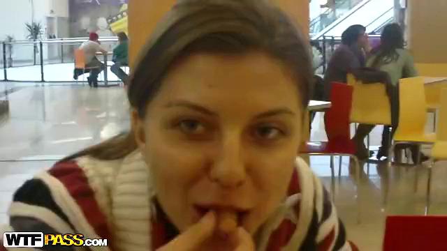 Girlfriend in fishnet top gets fucked