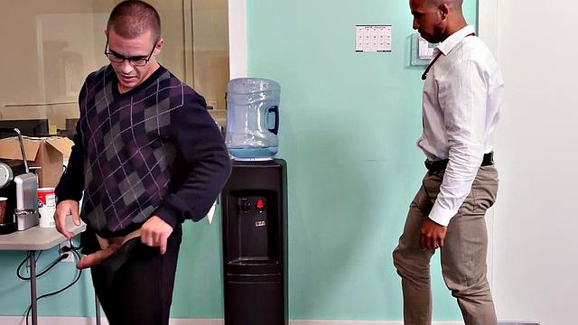 A boss's insatiable desire to get his ass pounded in a hot 3some