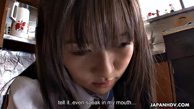 Teeny queen Ai Uehara gives a nice blowjob