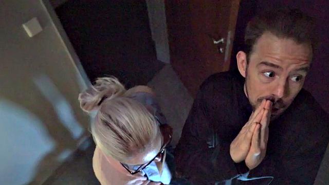 Hotel 21yo smashed in cowgirl by lucky roomies cock