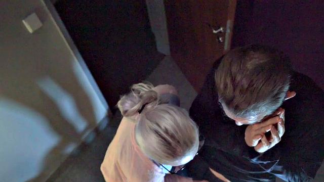 Hotel 21yo smashed in cowgirl by lucky roomies cock