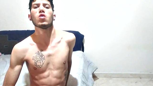 Pervert Boy in the Bedroom: Stripped Down and Jerking Off for the Camera