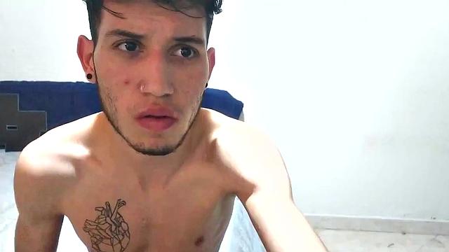 Pervert Boy in the Bedroom: Stripped Down and Jerking Off for the Camera