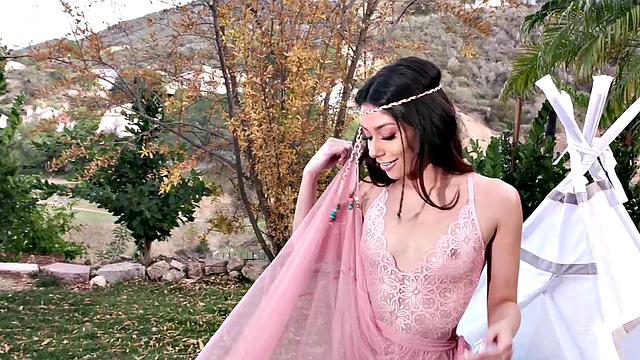 Cute Brunette Xxlayna Marie Dances and Masturbates With Vibrator on her Shaved Pussy