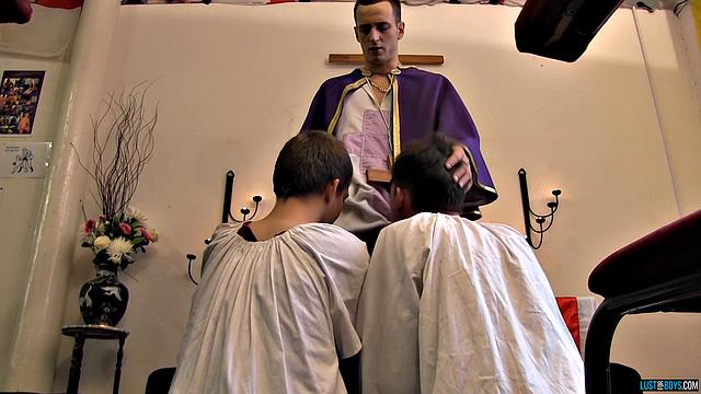 Big Priest Cock is Too Hot! - Luke Desmond, Oscar Roberts &Amp; Owen Jackson