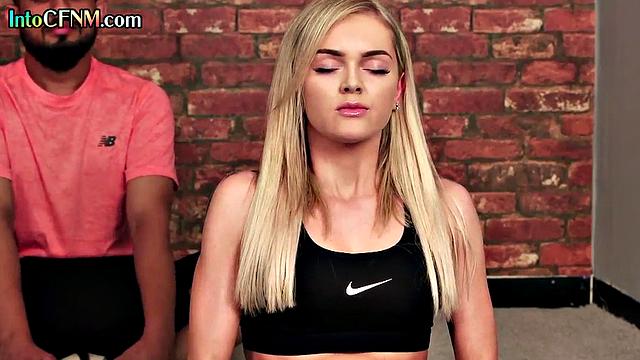 Horny CFNM babes wanking guy