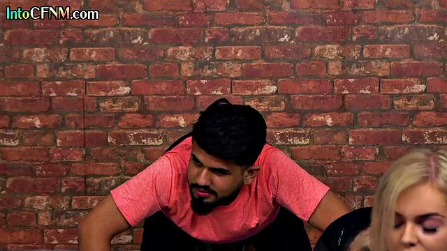 Horny CFNM babes wanking guy