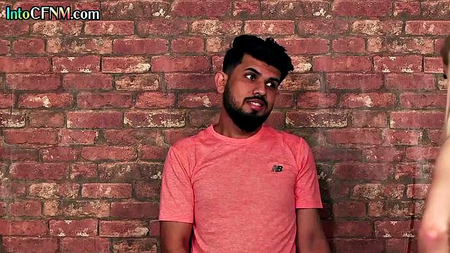 Horny CFNM babes wanking guy