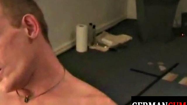 Amateur German jock barebacked in missionary before blowjob