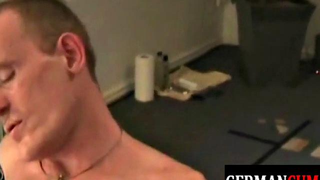 Amateur German jock barebacked in missionary before blowjob