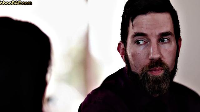 Cheating inked babe deepthroats and gets pussrammed in 3way