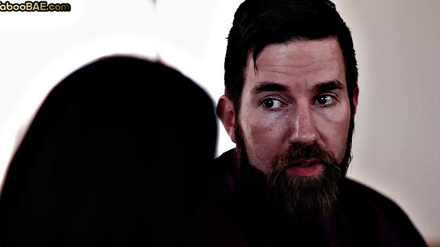 Cheating inked babe deepthroats and gets pussrammed in 3way