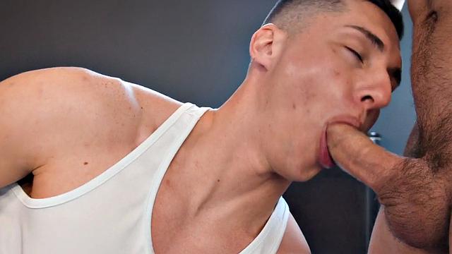 Cocksucked hunky stepbro pounding jock for jizz