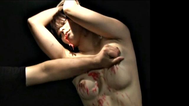 Hot Japanese with sexy body and candle