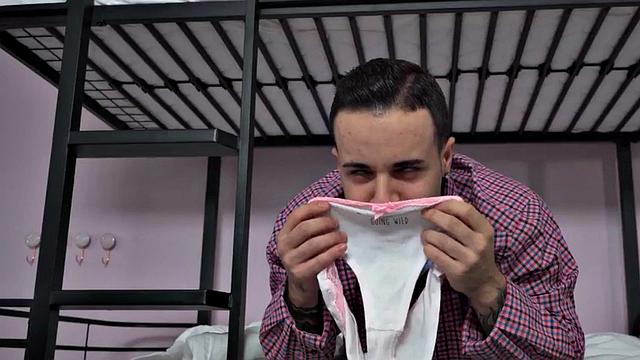 Hostel babe with boobs fucked in shaved twat by BF