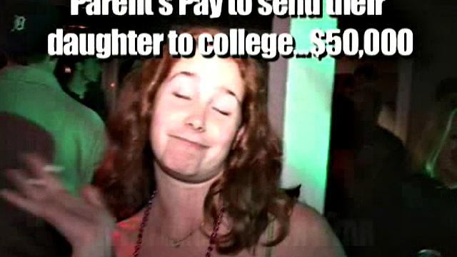 Coed party slut fucked in doggystyle romp