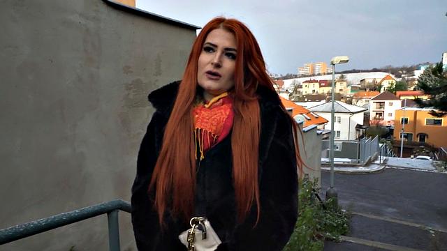 Redhead bigass amateur gets picked up and fucked in POV