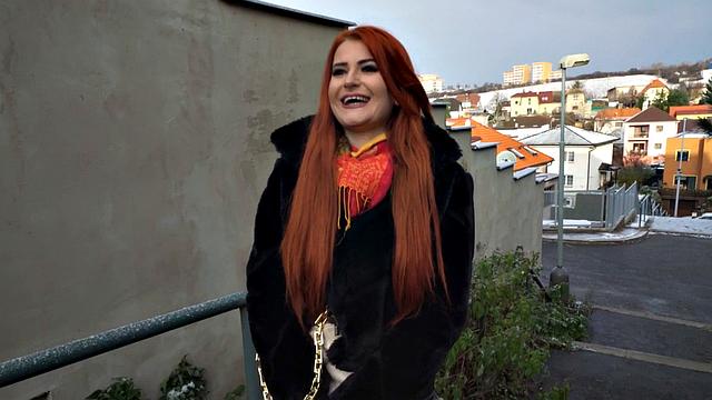 Redhead bigass amateur gets picked up and fucked in POV