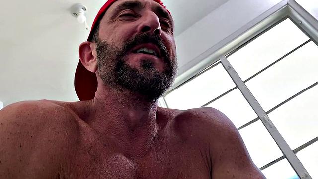 RagingStallion - Muscle Bear Dicked Down In Bathroom By Stranger