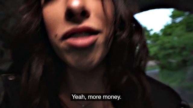 Public big-titted slut drilled from behind in wet pussy