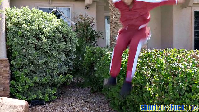 Big-titted cougar fucked by shortie