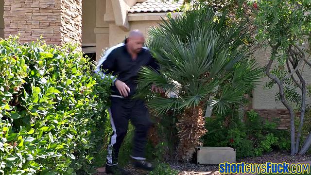 Big-titted cougar fucked by shortie