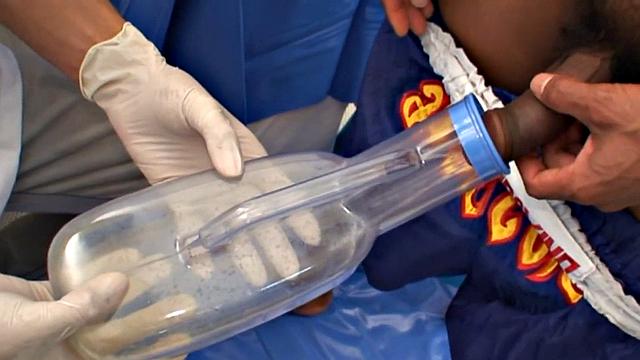 Pee loving Asian doctor fucks patient after check