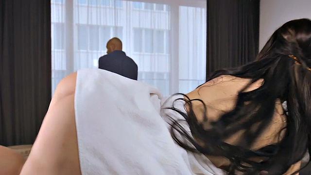 Interracial petite gaping after handling BBC