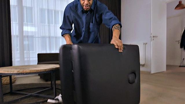 Interracial petite gaping after handling BBC