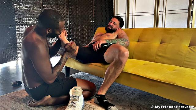 Alpha's Big Feet Get Worshiped - Alpha