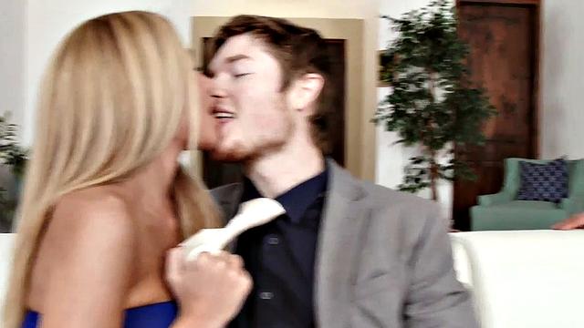 Hot blonde Subil Arch fucks in front of husband