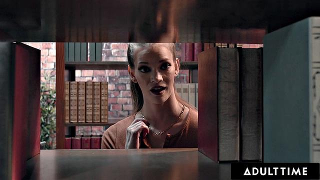 ADULT TIME - Ariel Demure Fucks In Public Library W/O Getting Caught - FRENCH SUBTITLES
