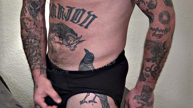 Home MTF toys his operated pussy with dildo