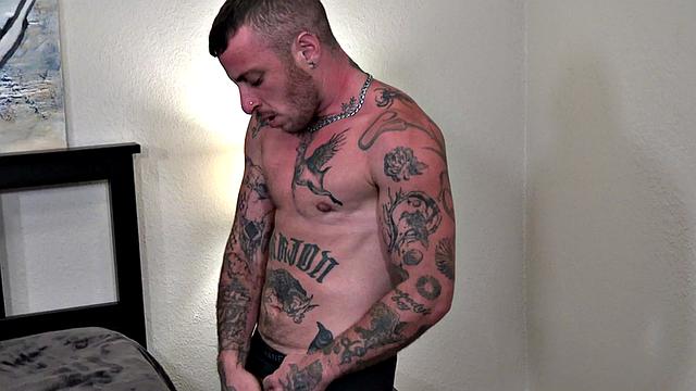 Home MTF toys his operated pussy with dildo