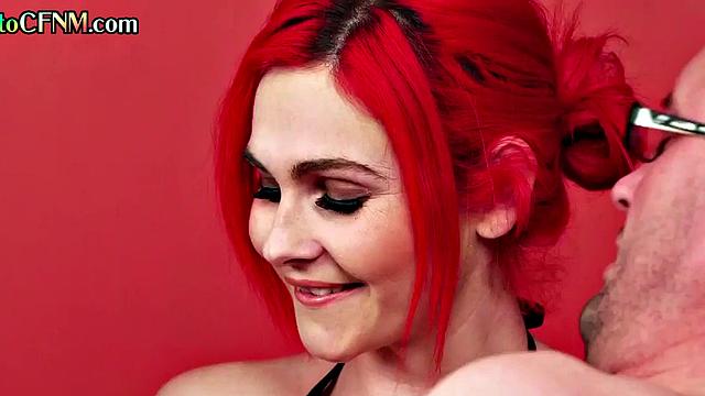 CFNM group of femdom cheerleaders suck in locker room