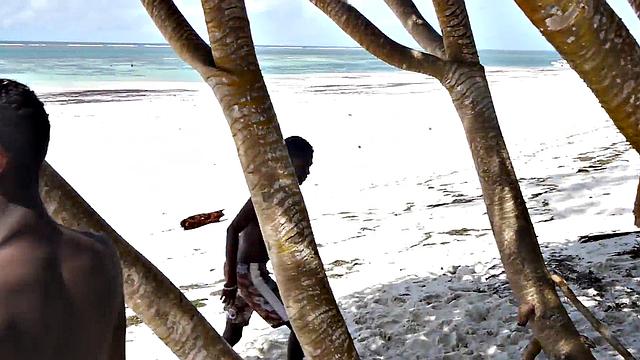 Bareback Nubian twink enjoys sex until cumshot