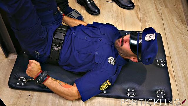 Officer León foot-exposed