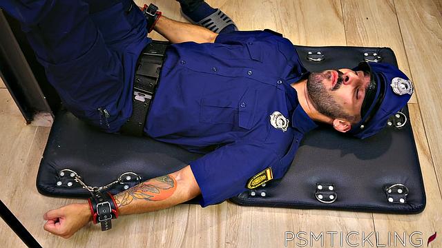 Officer León foot-exposed