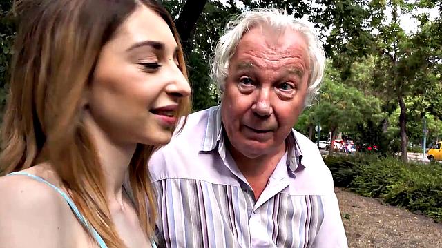 HUNT4K. Girl and old man spend time by having sex with others