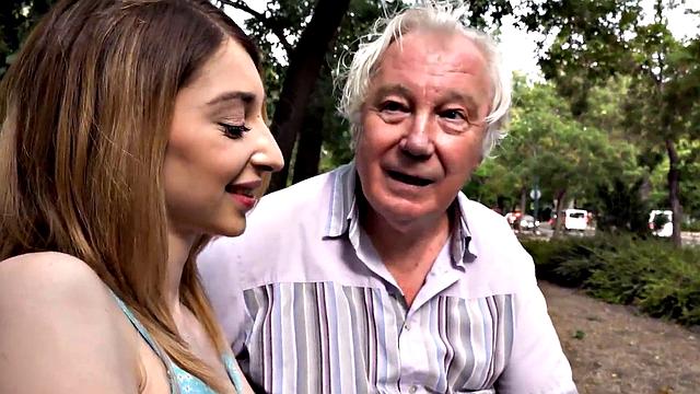 HUNT4K. Girl and old man spend time by having sex with others