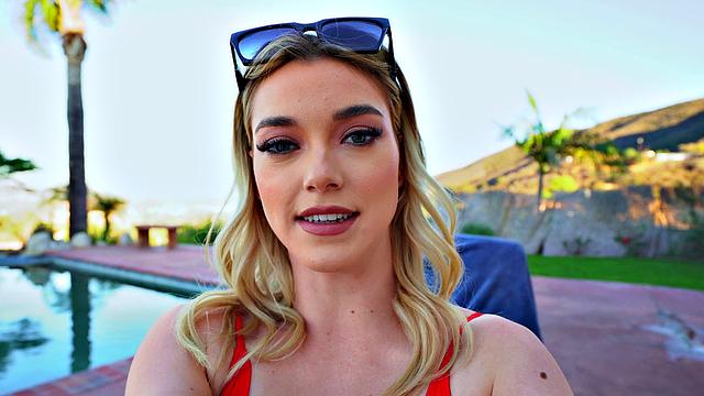 Get under the control of this bald-haired American babe and experience the ultimate doggy-style fucking