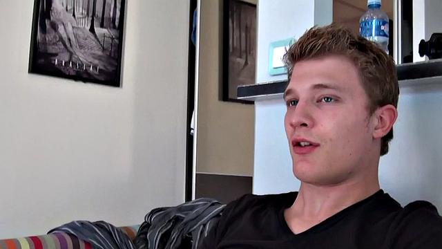 Jockstrap amateur bottom assfucked at home by boyfriend after BJ